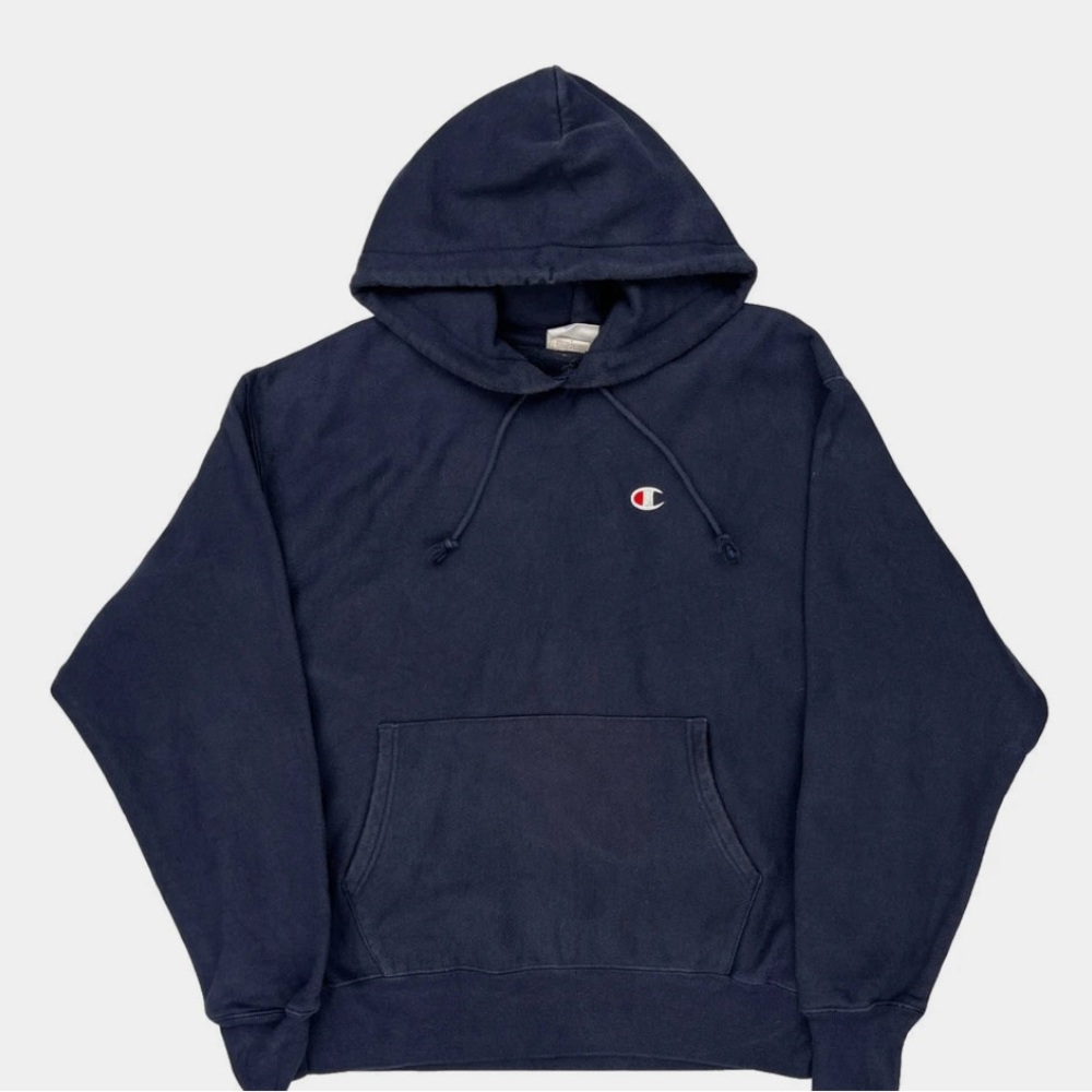 Champion Navy Blue Reverse Weave Hoodie